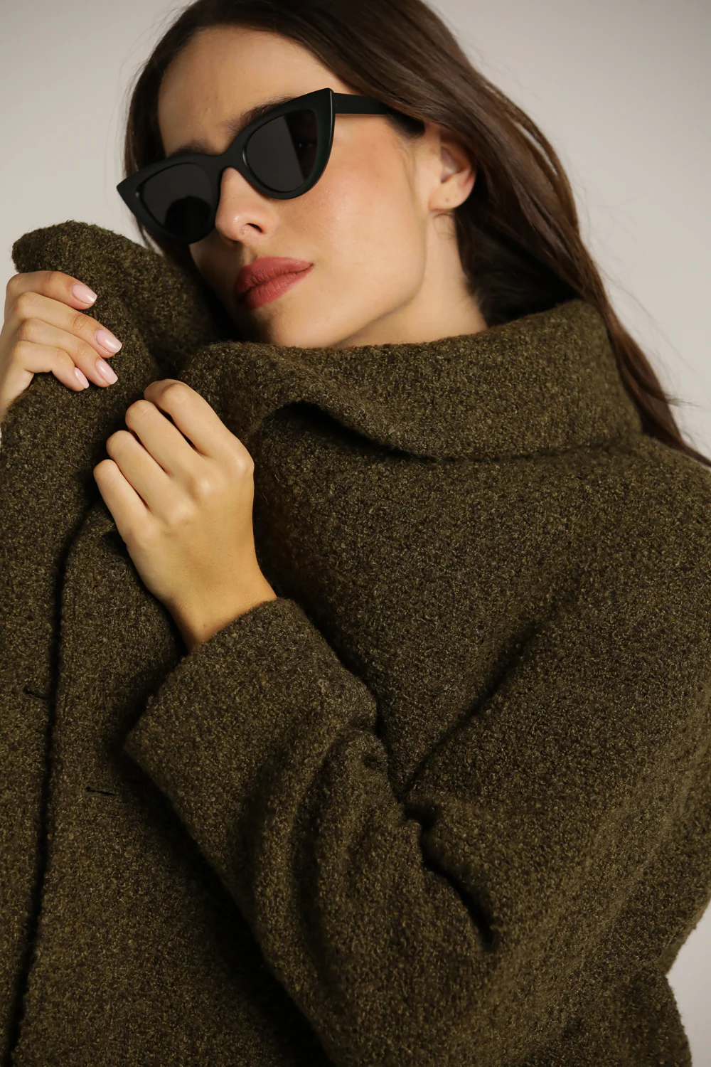 Belted Tailored Collar Coat - Image 4