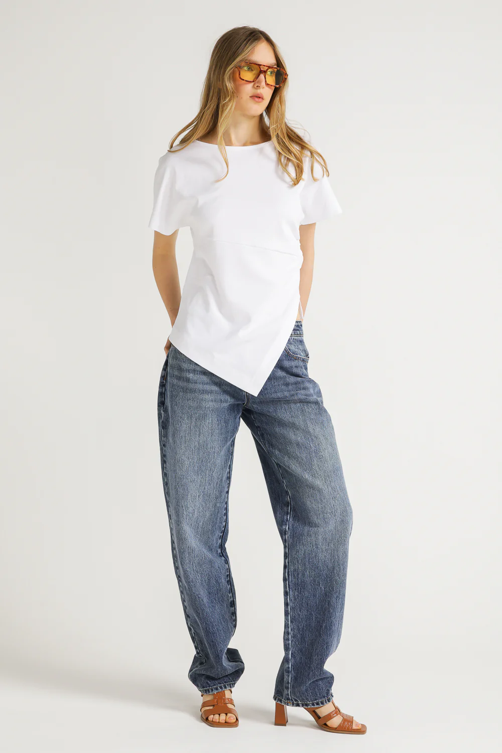 Asymmetric Hem Cotton Top - Image 13