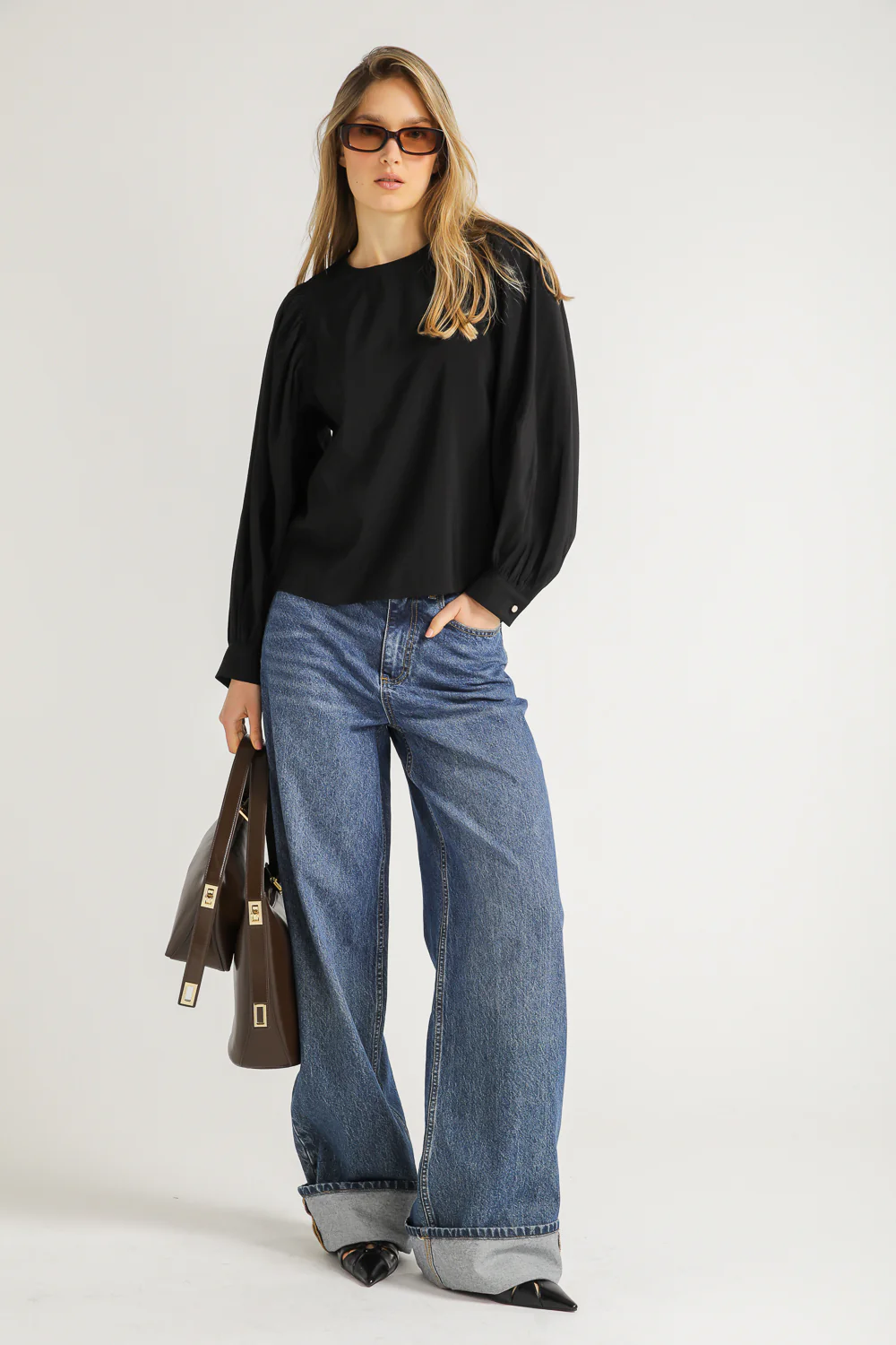 Blouse with Volume Sleeves - Image 2