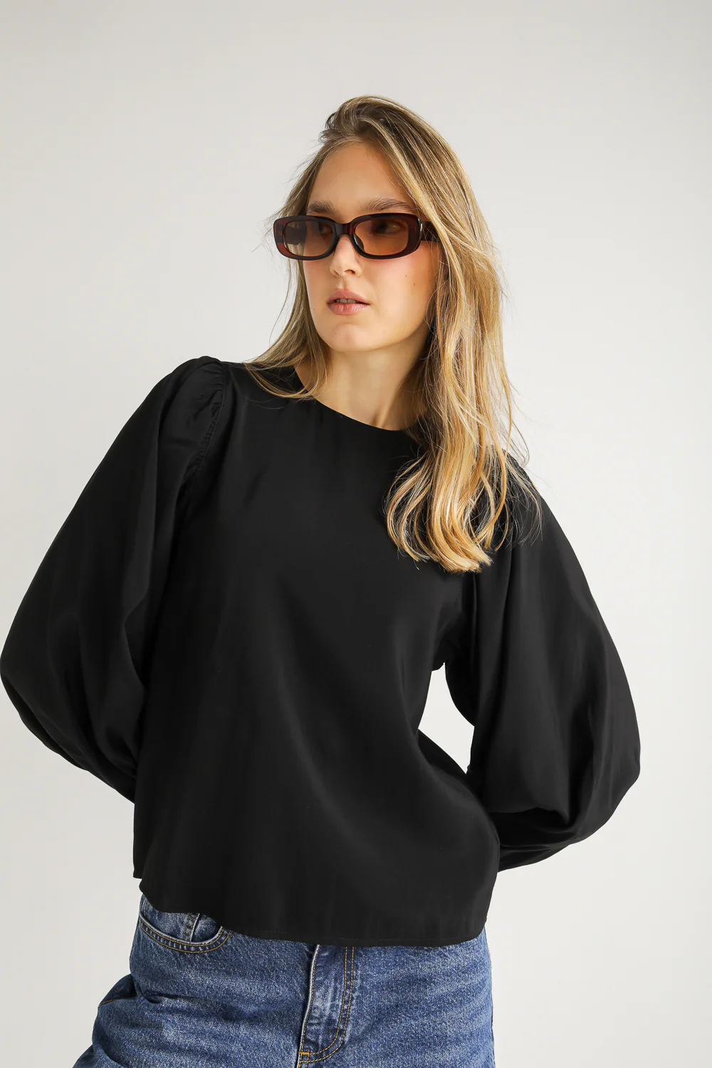 Blouse with Volume Sleeves - Image 3