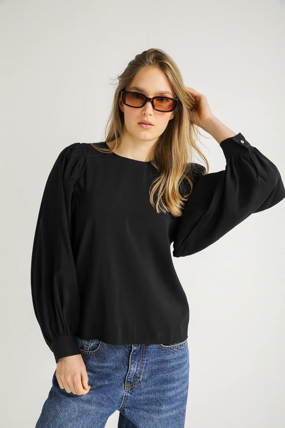 Blouse with Volume Sleeves - Image 4