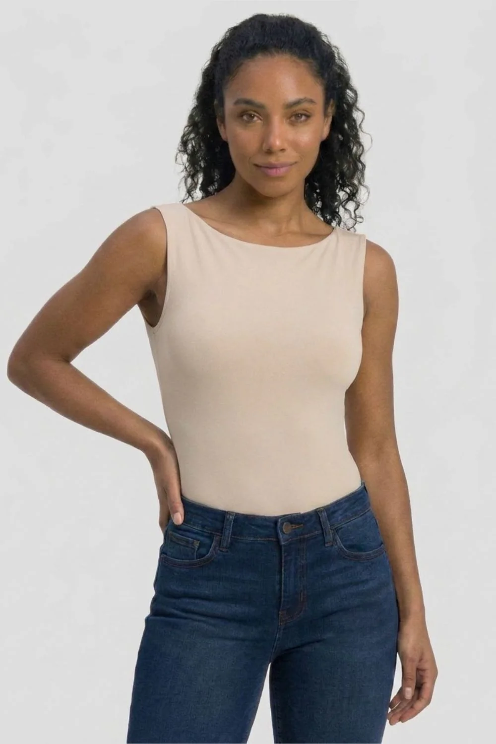 Boat Neck Bodysuit With Inner Shelf - Image 4