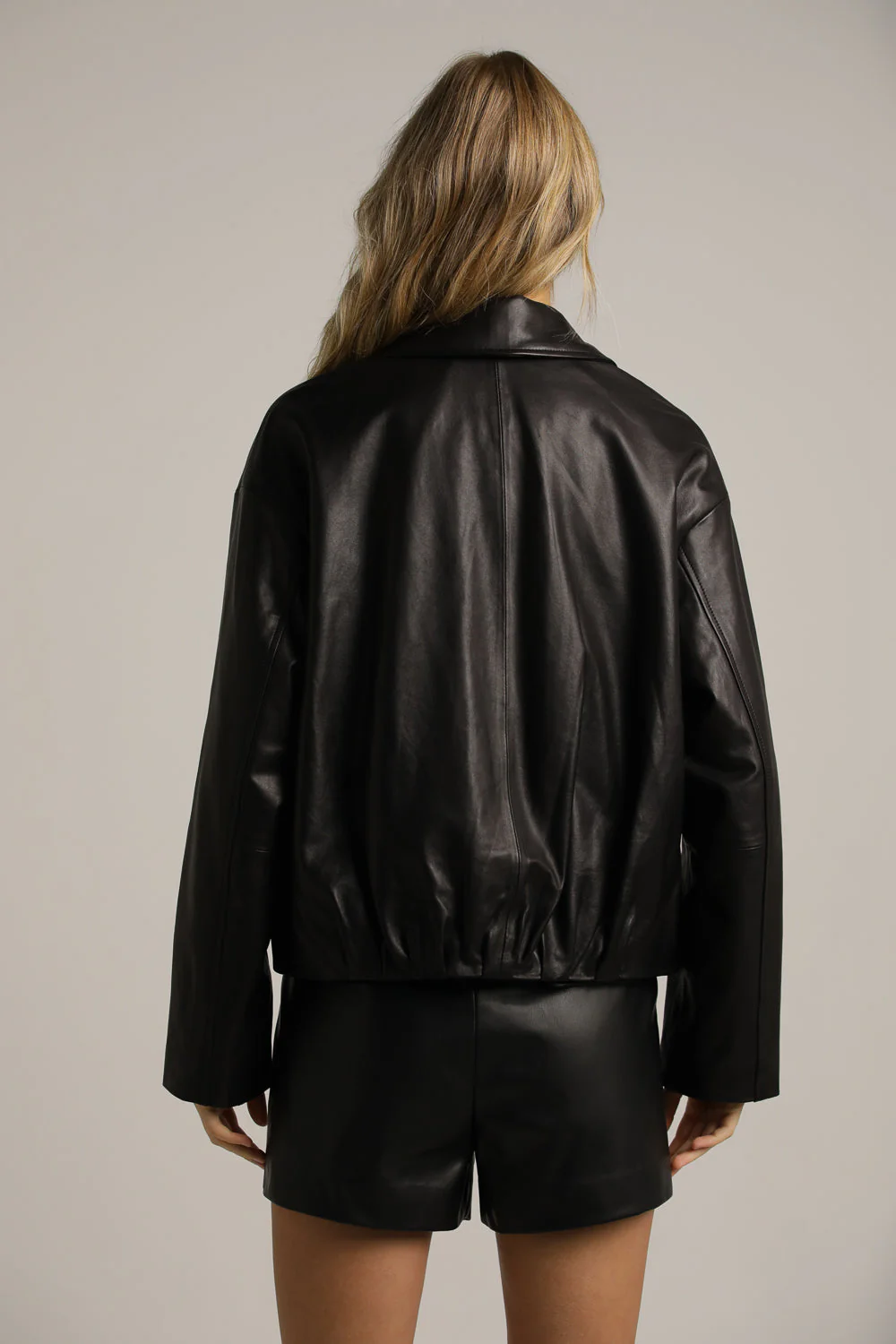 Bomber Leather Jacket - Image 10