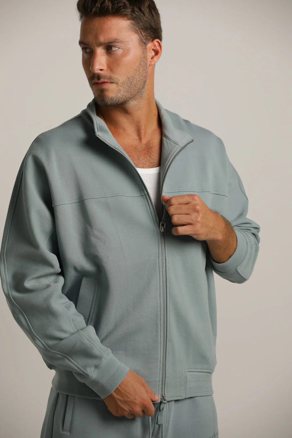 pique Zipped Jacket - Image 11