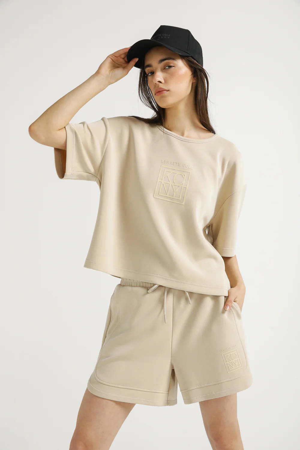 Boxy T-shirt with 3/4 sleeves