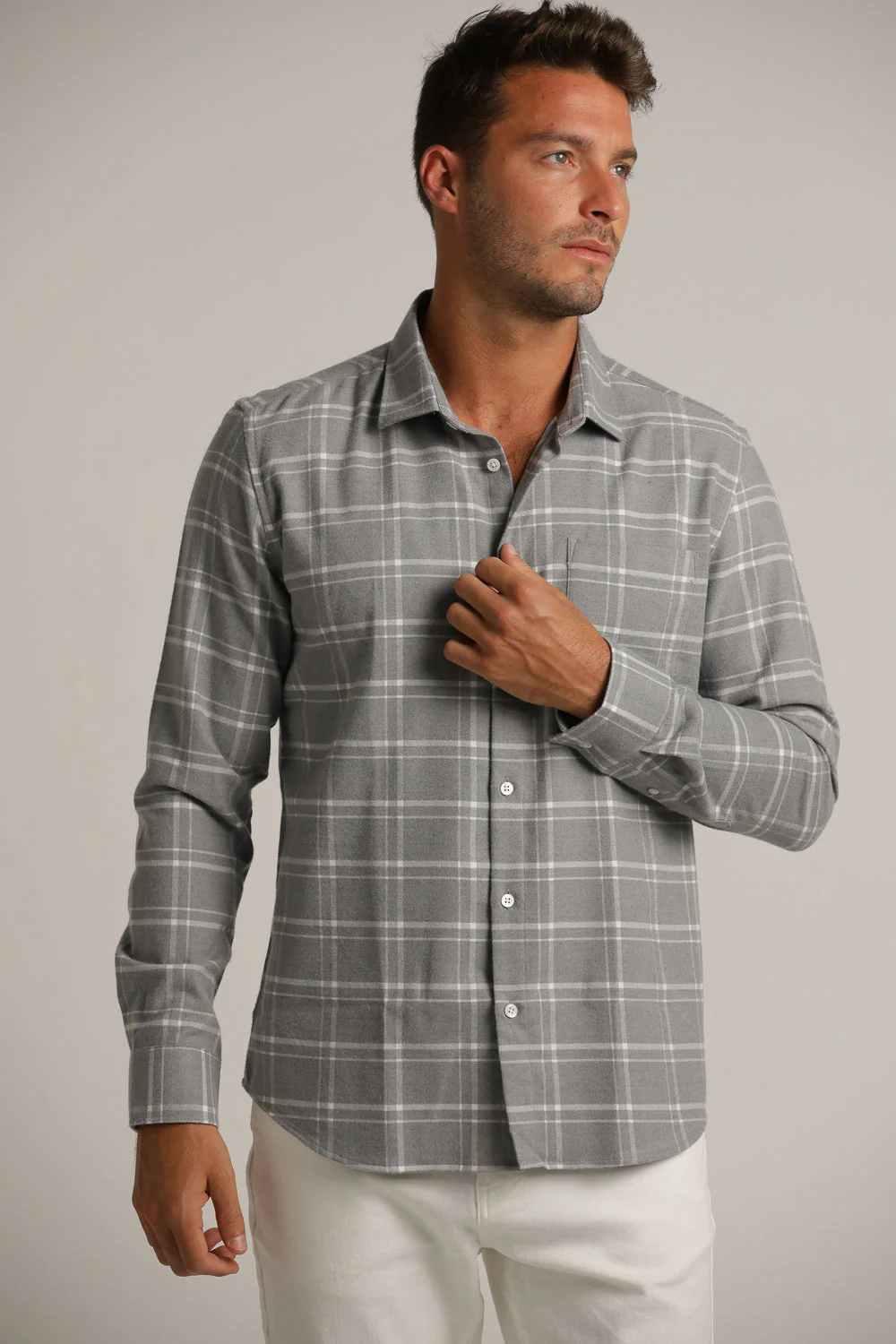 Checked Button Up Shirt - Image 10