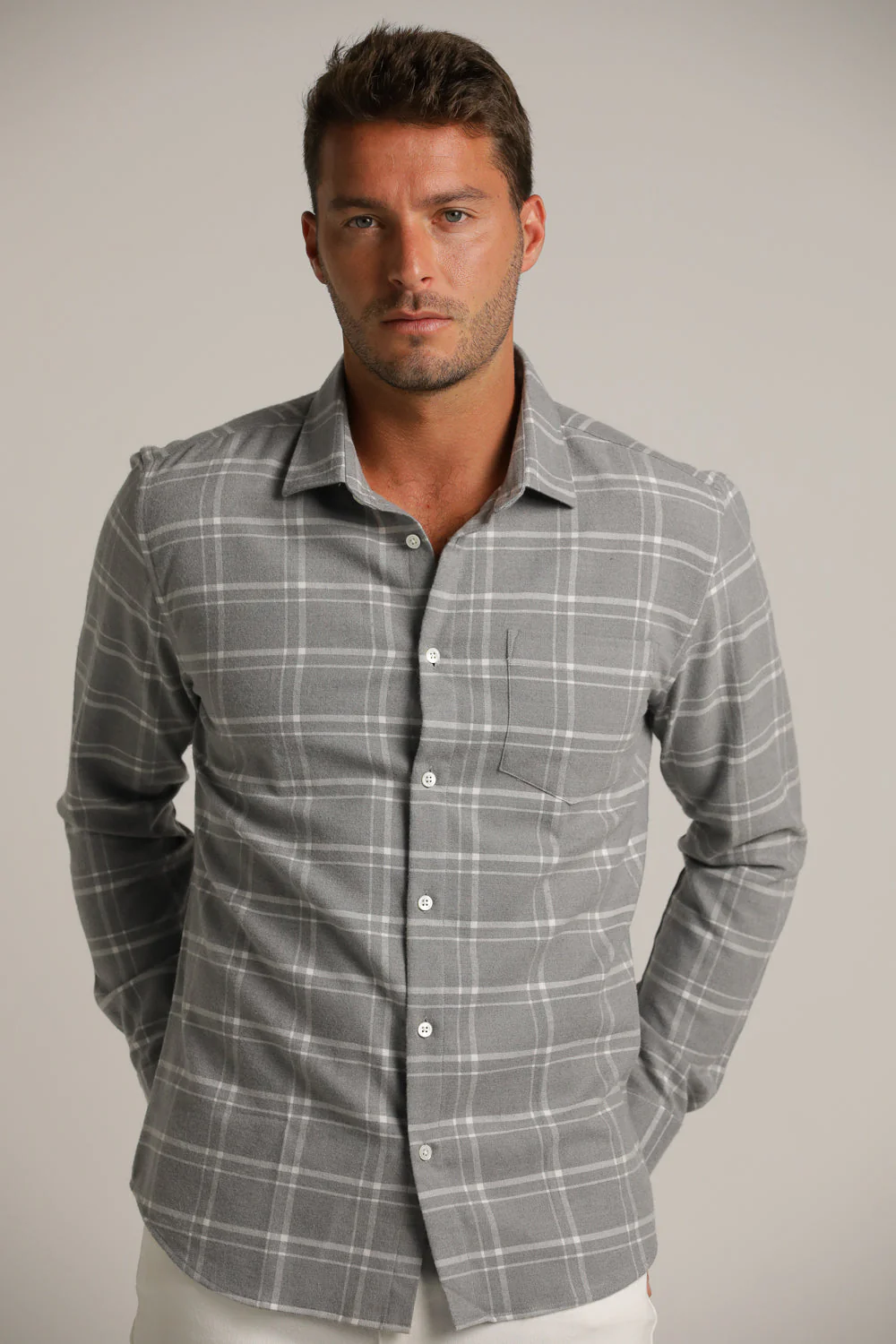 Checked Button Up Shirt - Image 12
