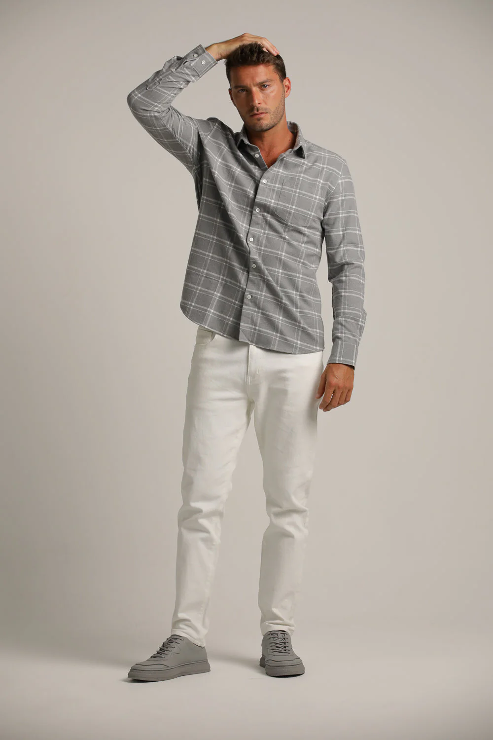 Checked Button Up Shirt - Image 14