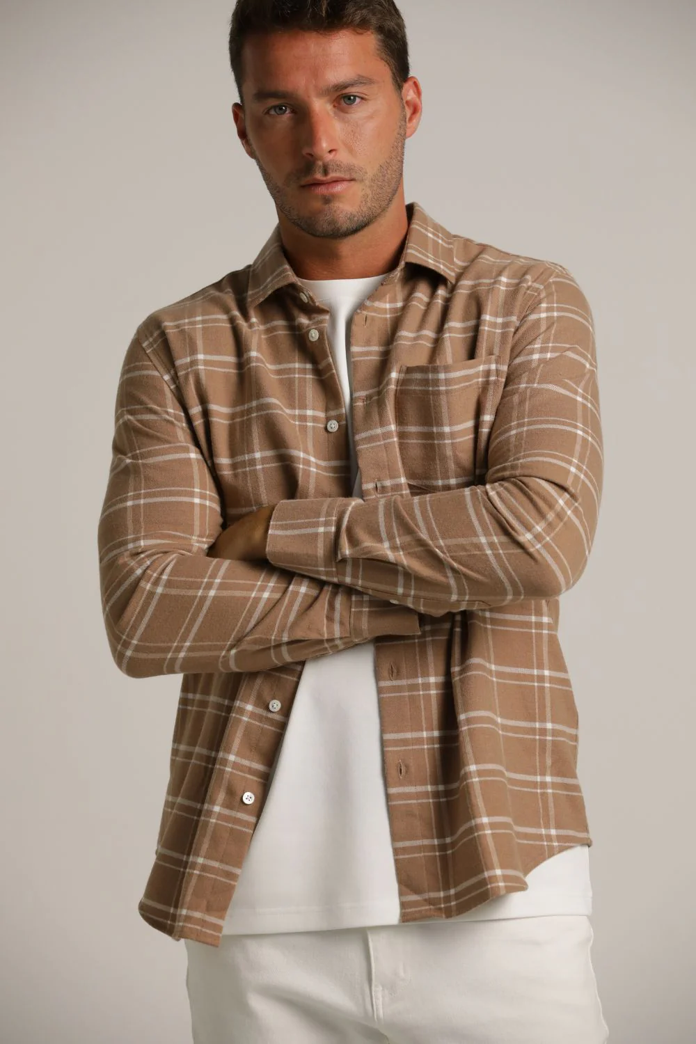 Checked Button Up Shirt - Image 6