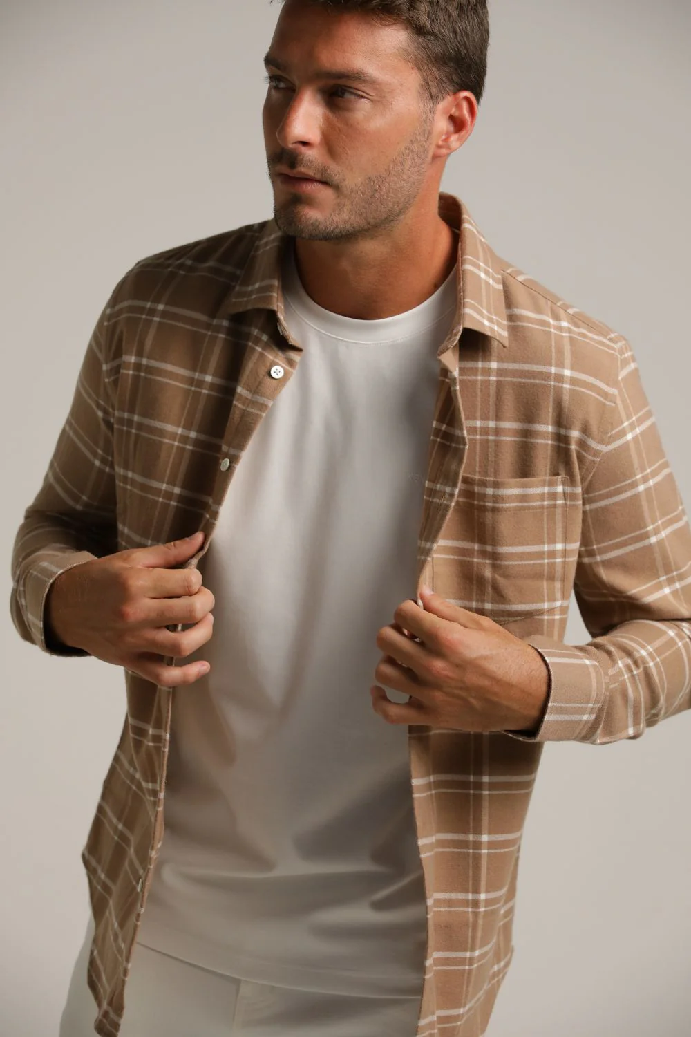 Checked Button Up Shirt - Image 7