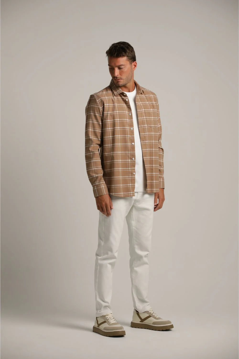 Checked Button Up Shirt - Image 8