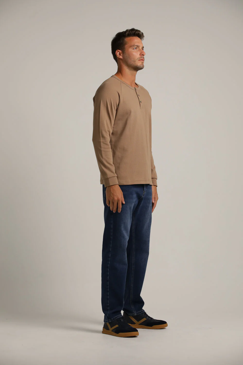 Buttoned Neck Shirt In Cotton - Image 12