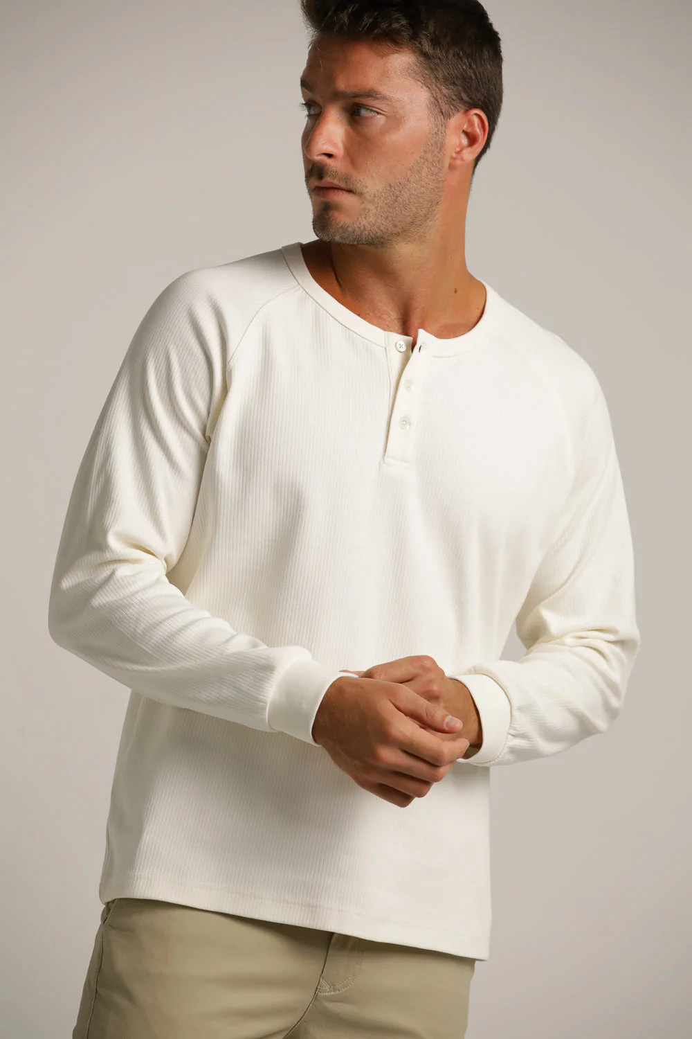 Buttoned Neck Shirt In Cotton - Image 5