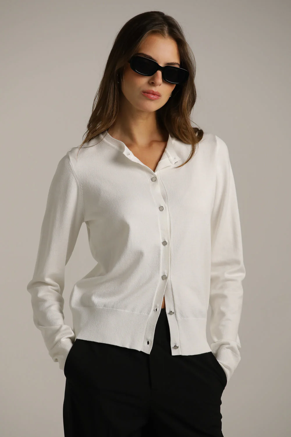Ribbed Knit Cardigan - Image 3