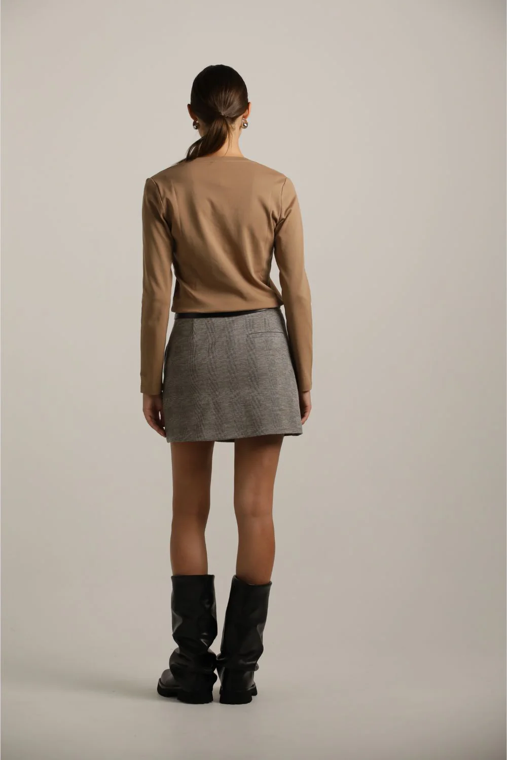 Check Mini Skirt - Image 3