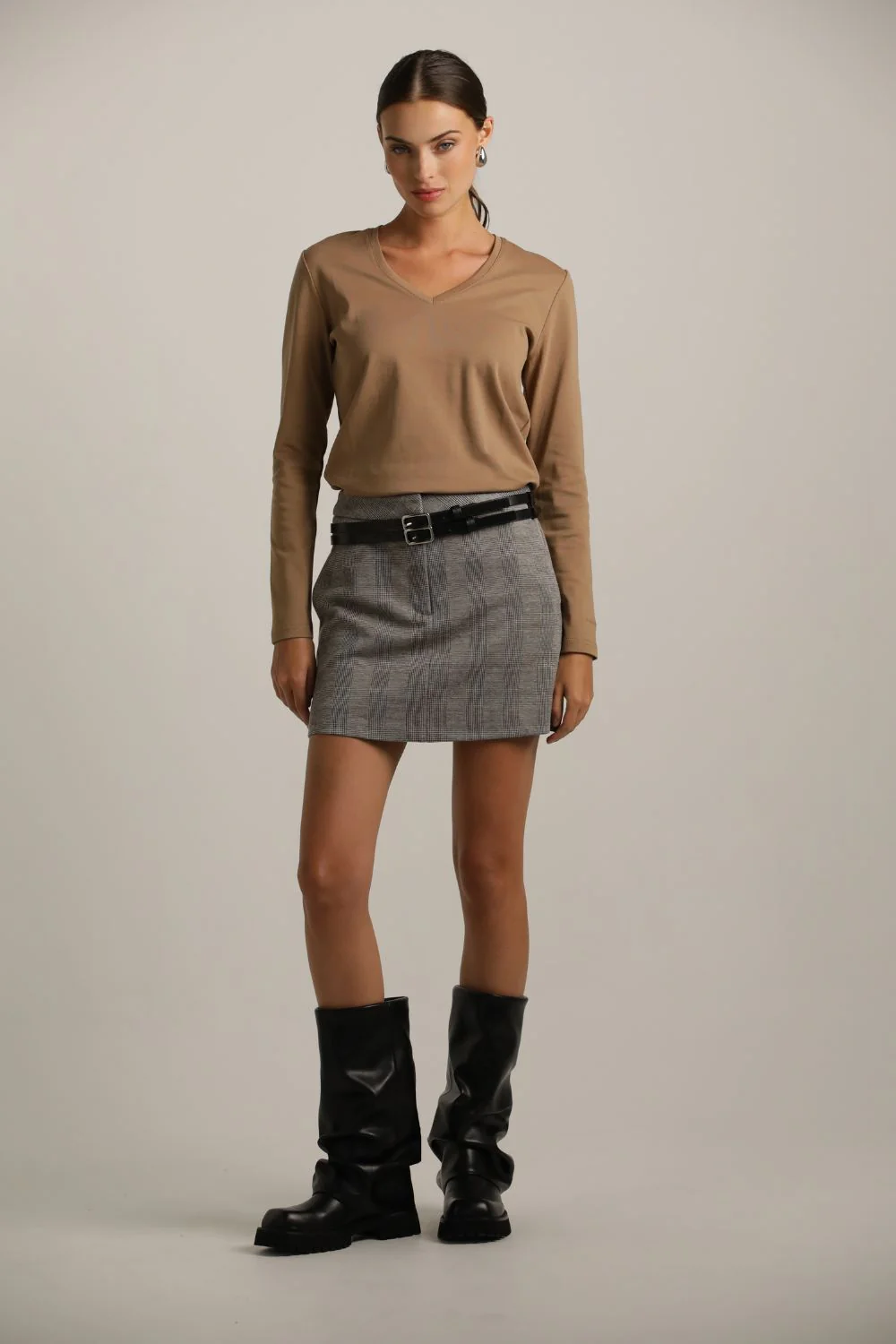 Check Mini Skirt - Image 5