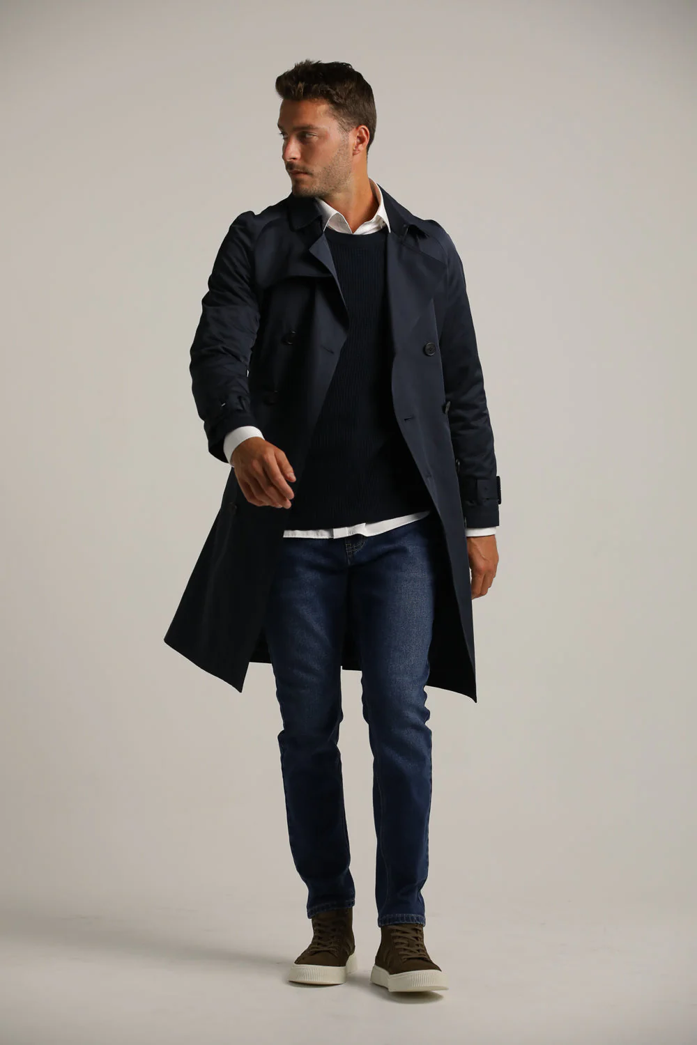 Double Breasted Trench Coat - Image 13