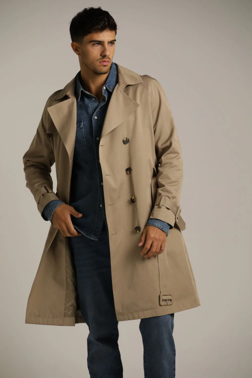 Double Breasted Trench Coat - Image 3