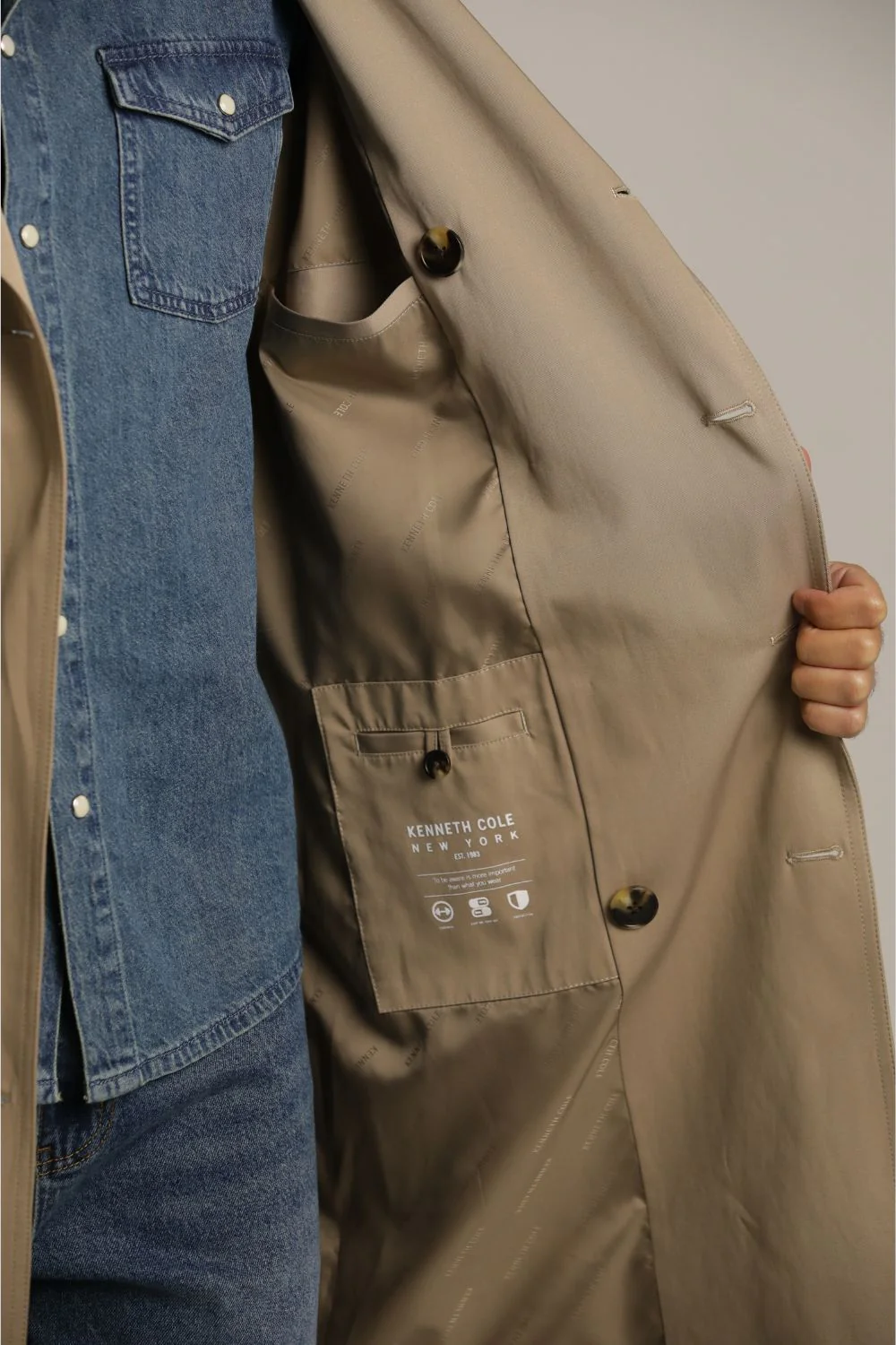 Double Breasted Trench Coat - Image 4