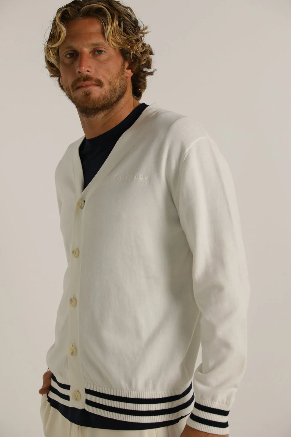 V Neck Button Cardigan - Image 2