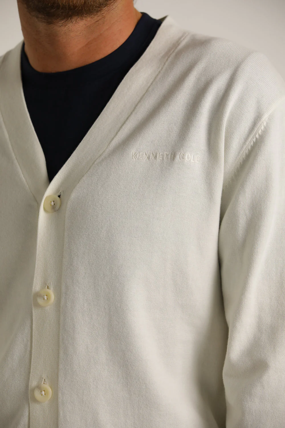 V Neck Button Cardigan - Image 3