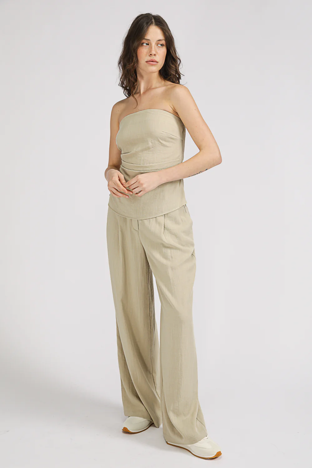 Crinkled Wide Leg Pants - Image 2