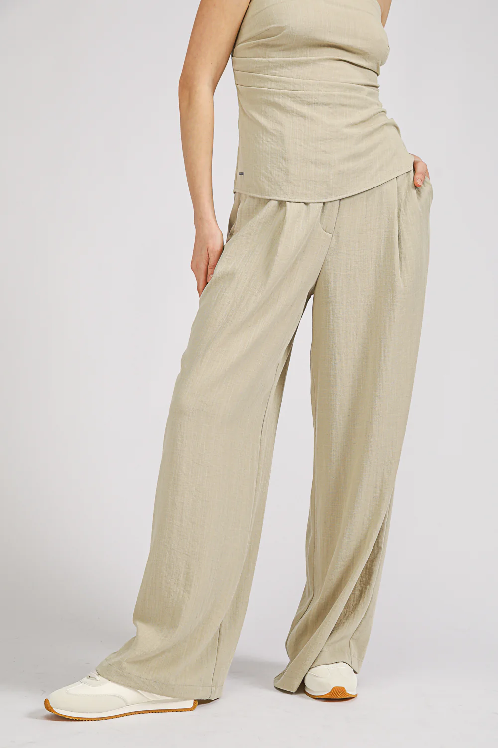 Crinkled Wide Leg Pants - Image 4