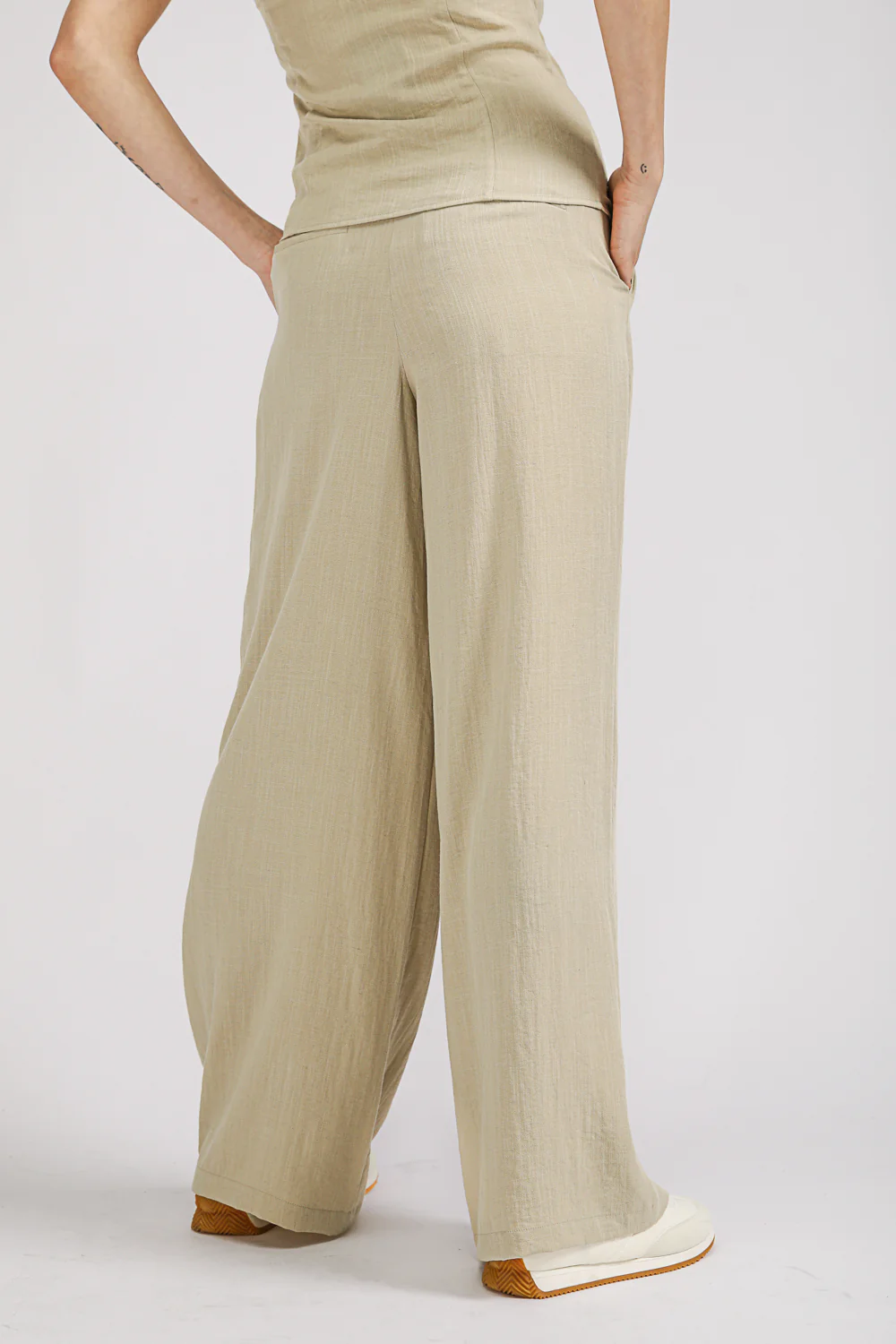 Crinkled Wide Leg Pants - Image 6
