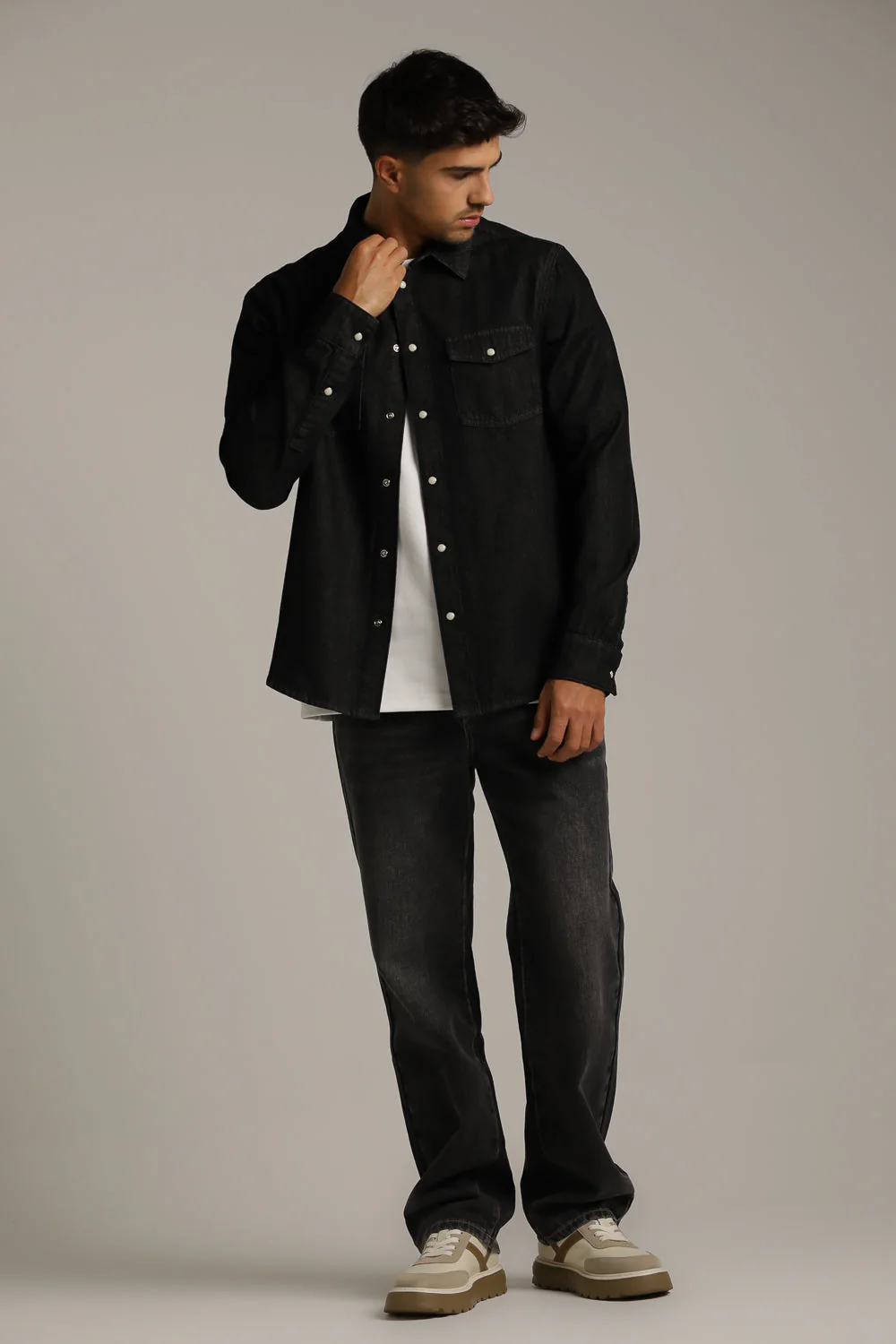 Denim Button Up Shirt - Image 2