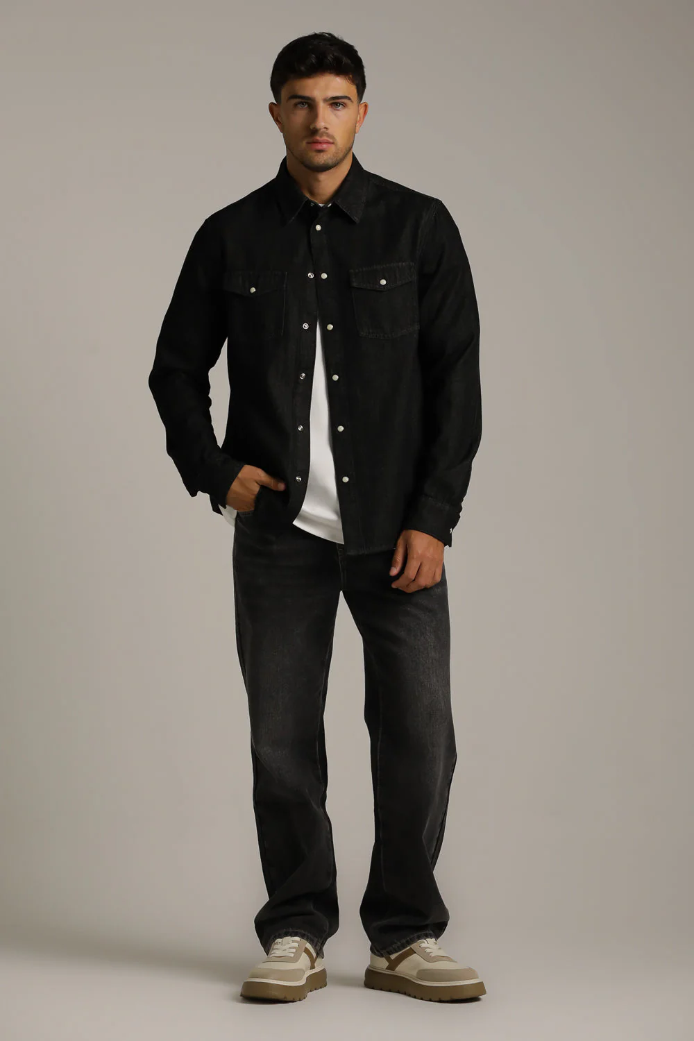 Denim Button Up Shirt - Image 4