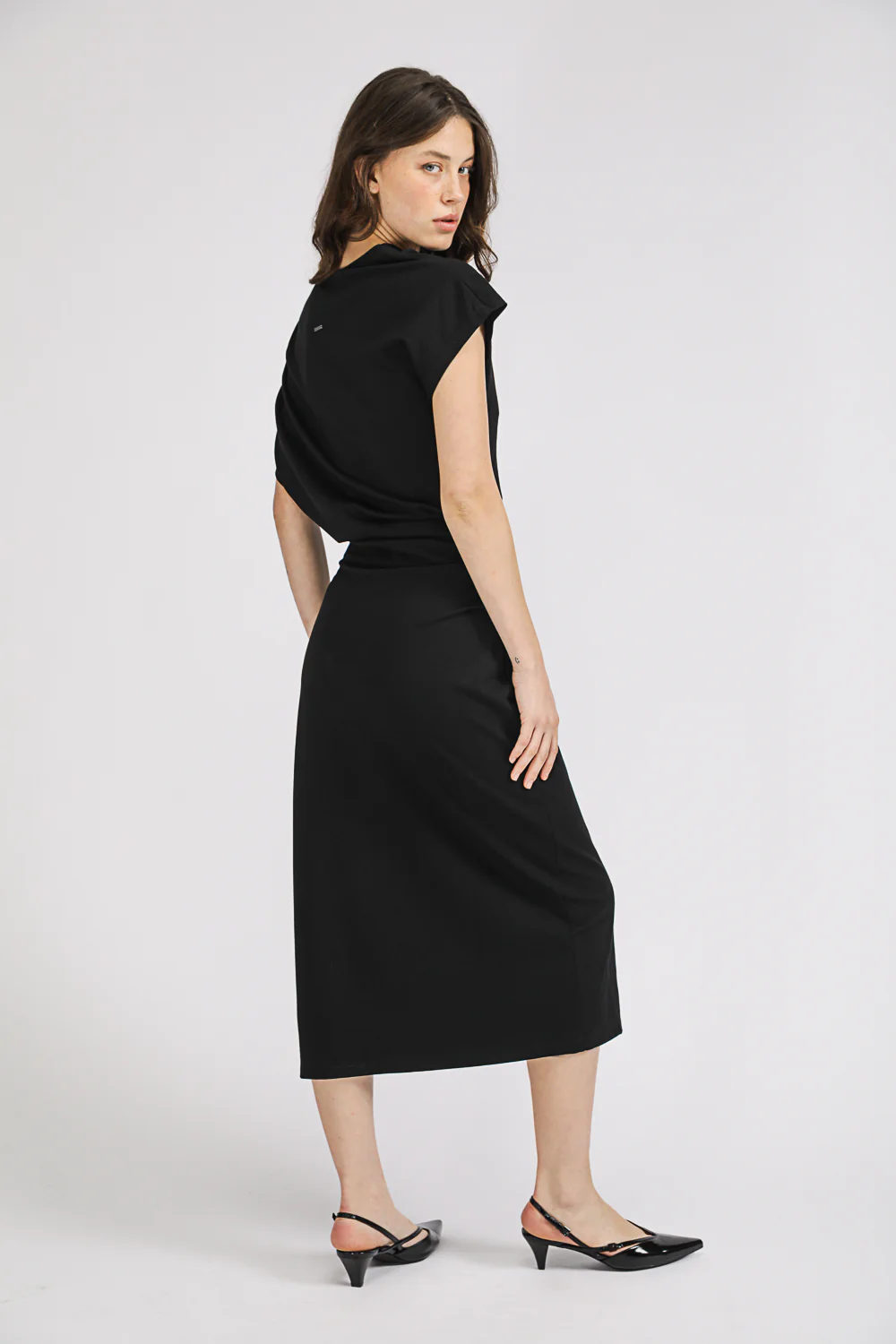 Draping Midi Dress - Image 6