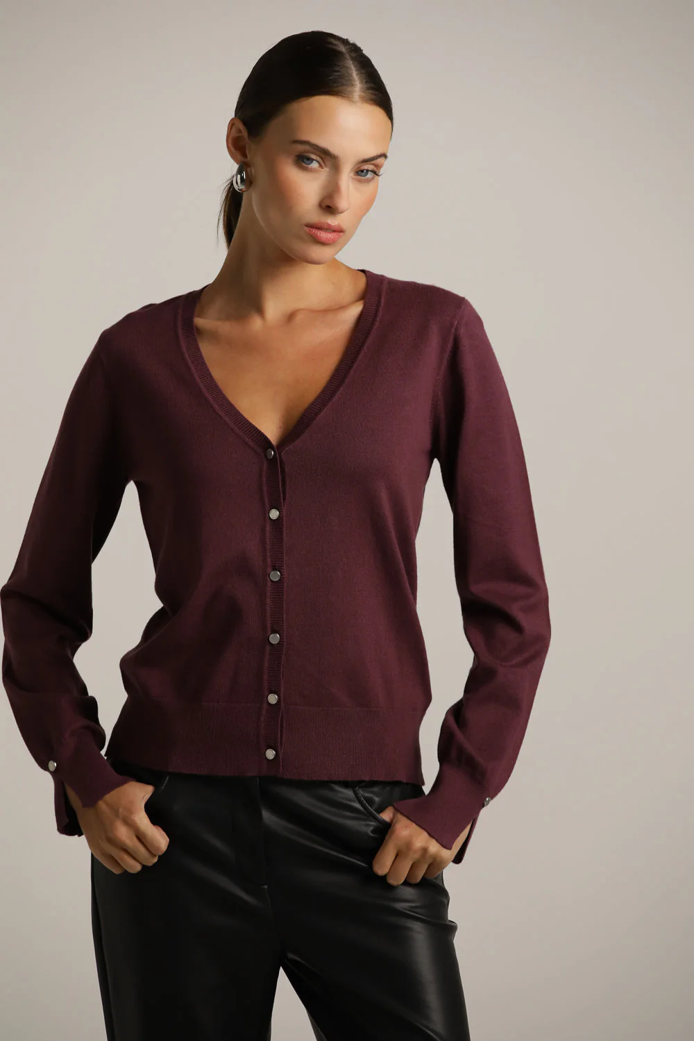 V Neck Cardigan - Image 6