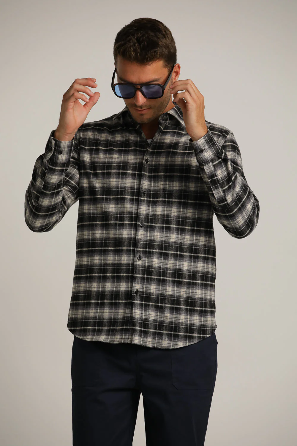 Checked Flannel Button Up Shirt