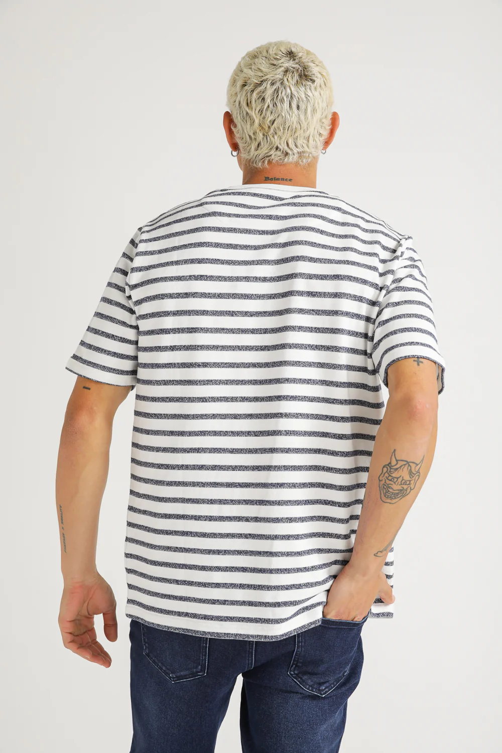 French Terry Stripe T Shirt - Image 13