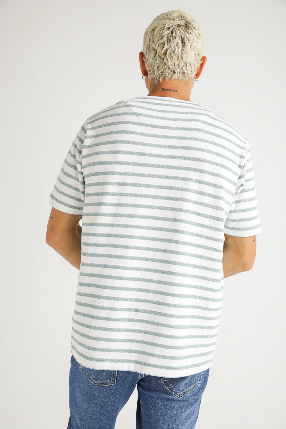 French Terry Stripe T Shirt - Image 5