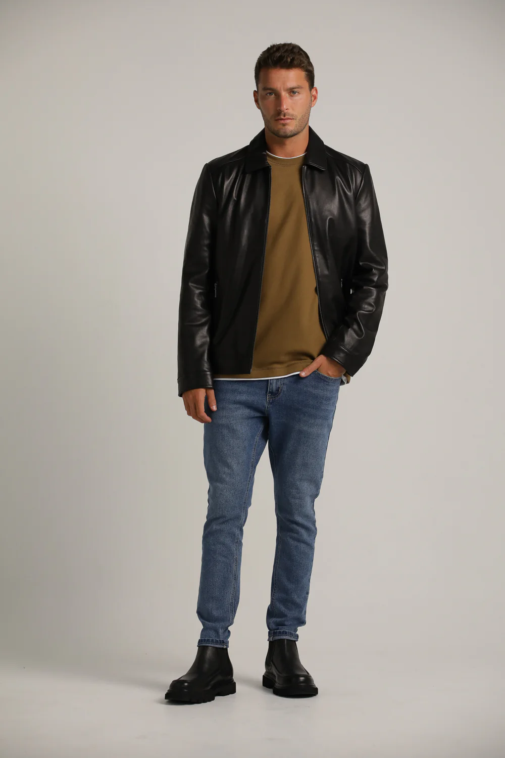 Genuine Leather Blouson - Image 6