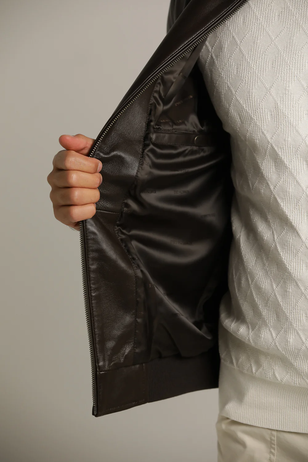 Genuine Leather Bomber - Image 4