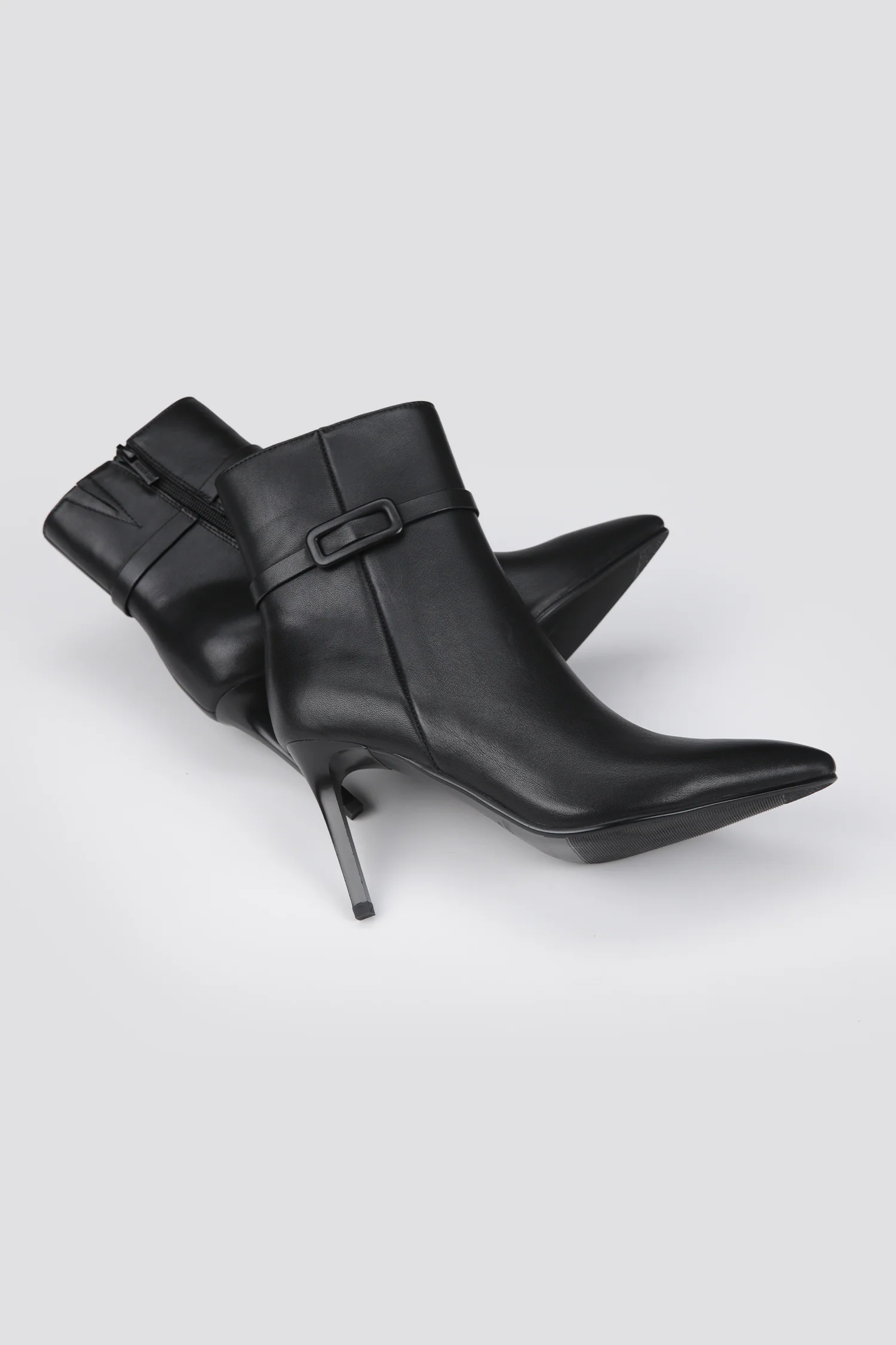 Heeled Leather Ankle Boots - Image 6