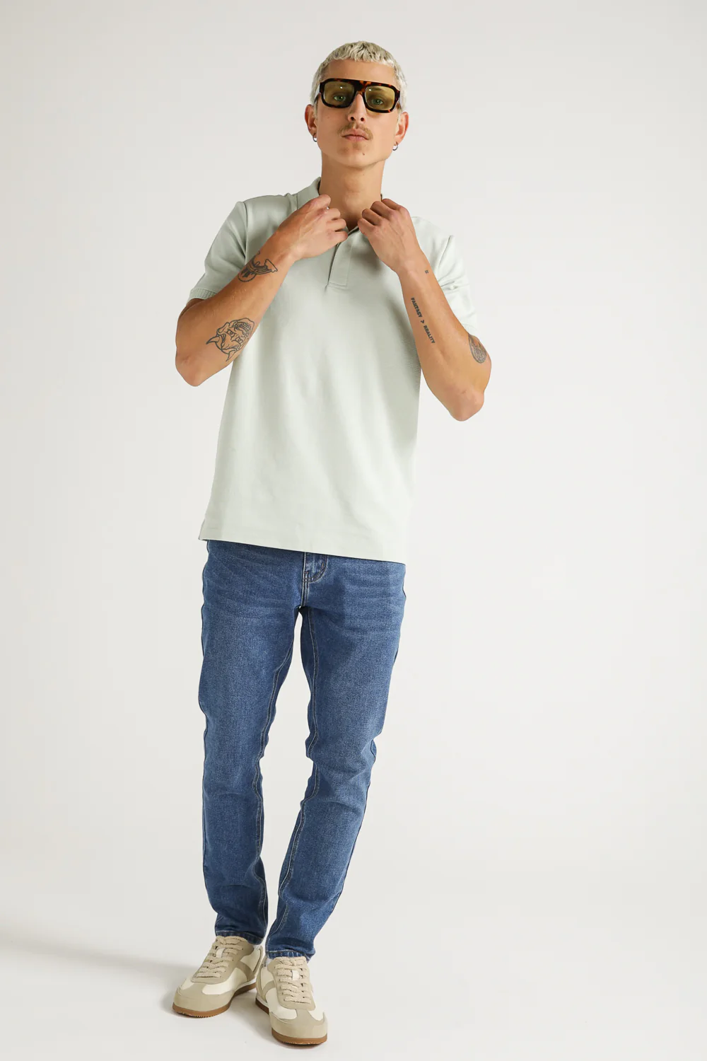 Jacquard mercerized polo T shirt - Image 21