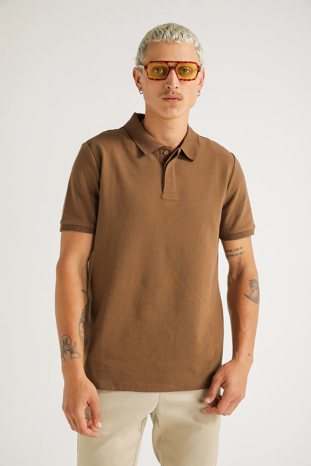 Jacquard mercerized polo T shirt - Image 5