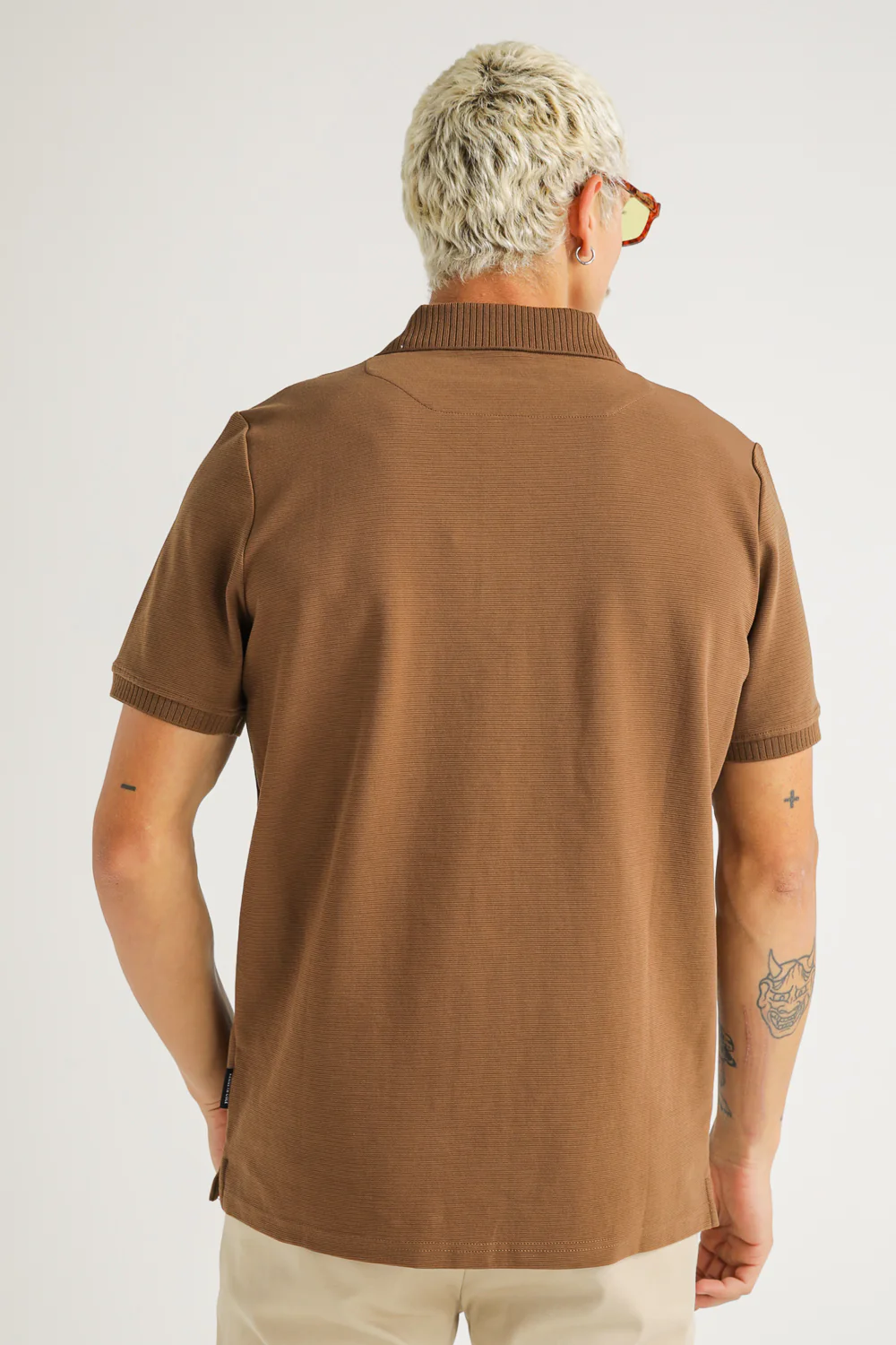 Jacquard mercerized polo T shirt - Image 6