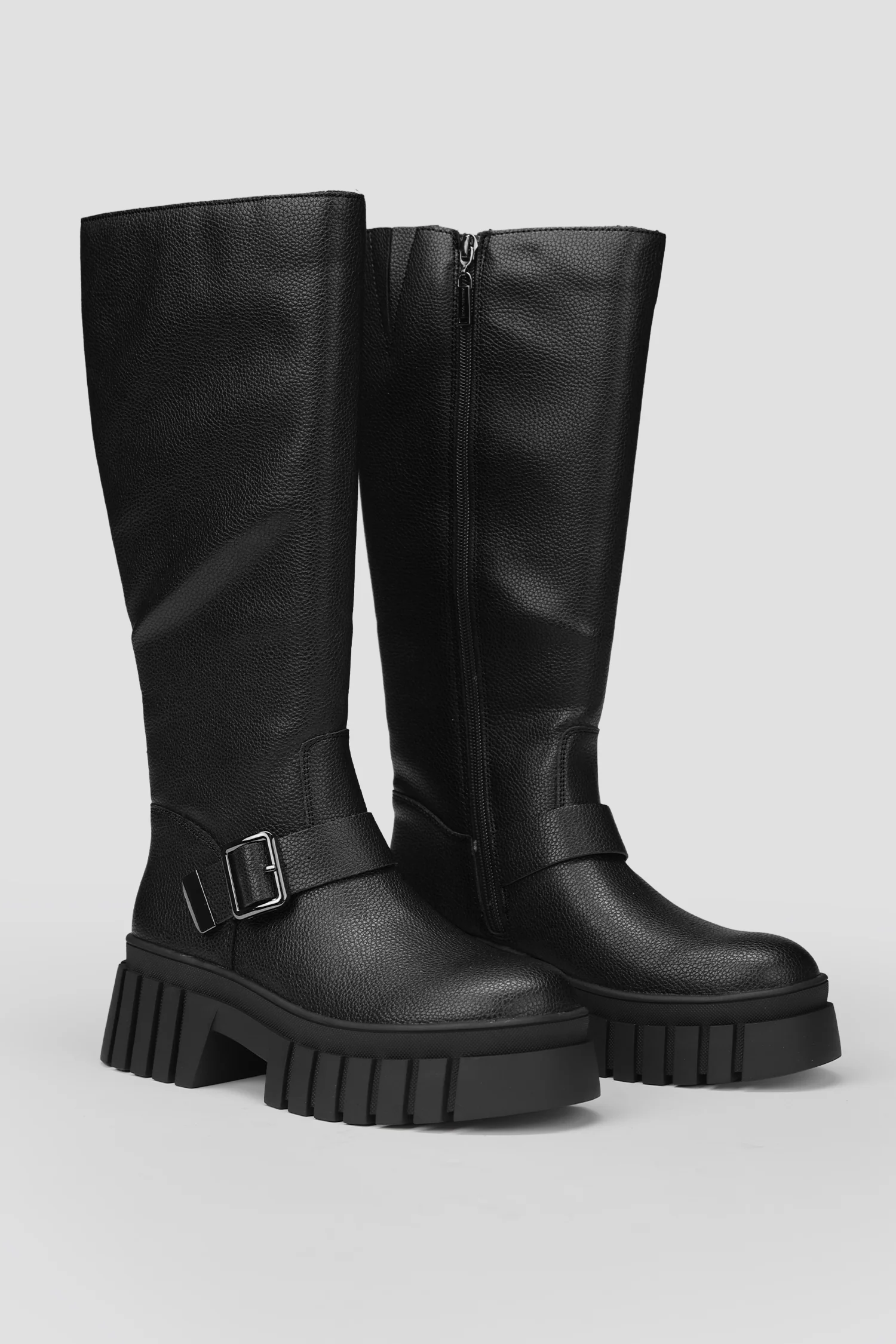 Faux Leather Knee Boots - Image 12