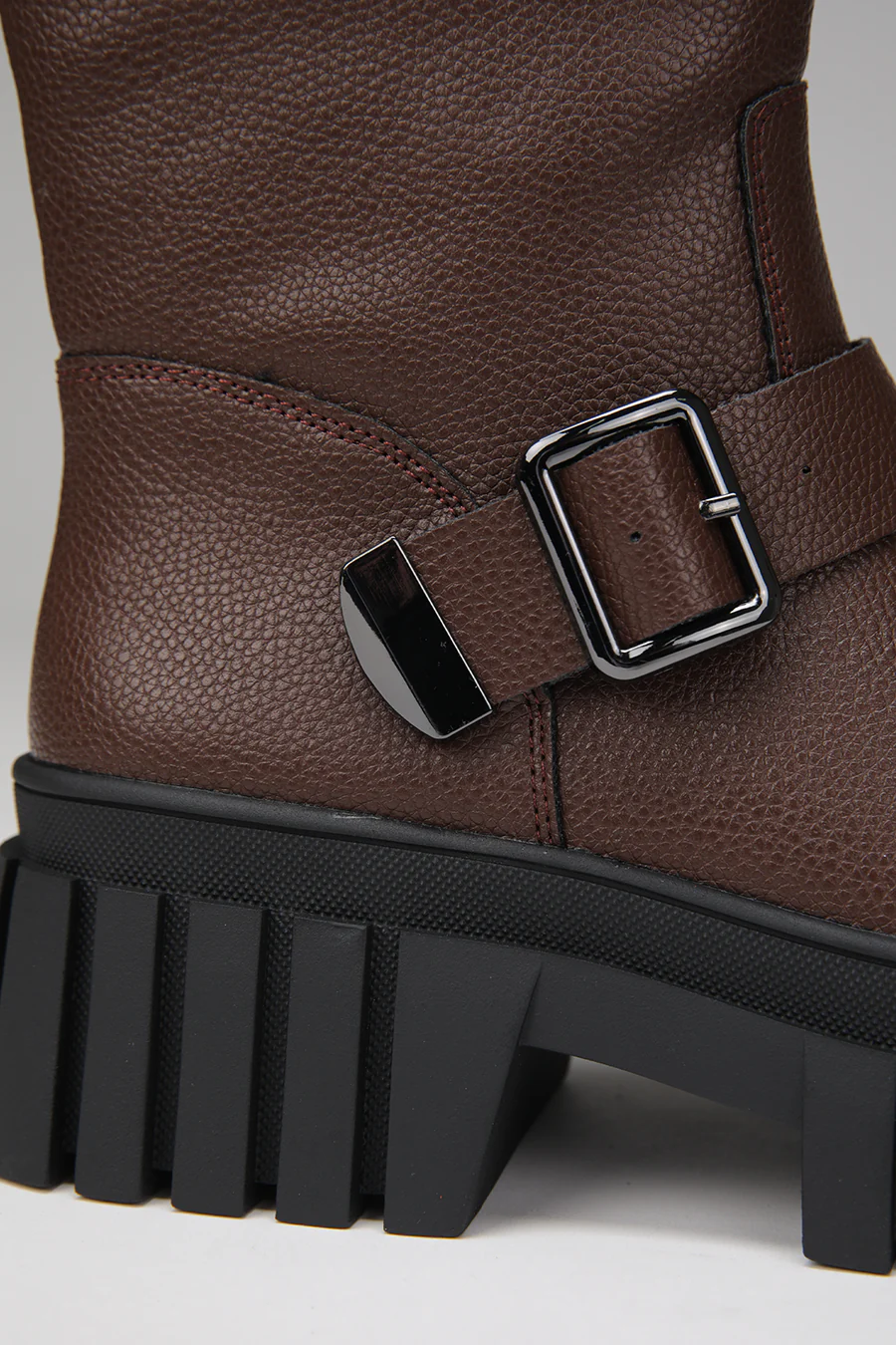 Faux Leather Knee Boots - Image 3
