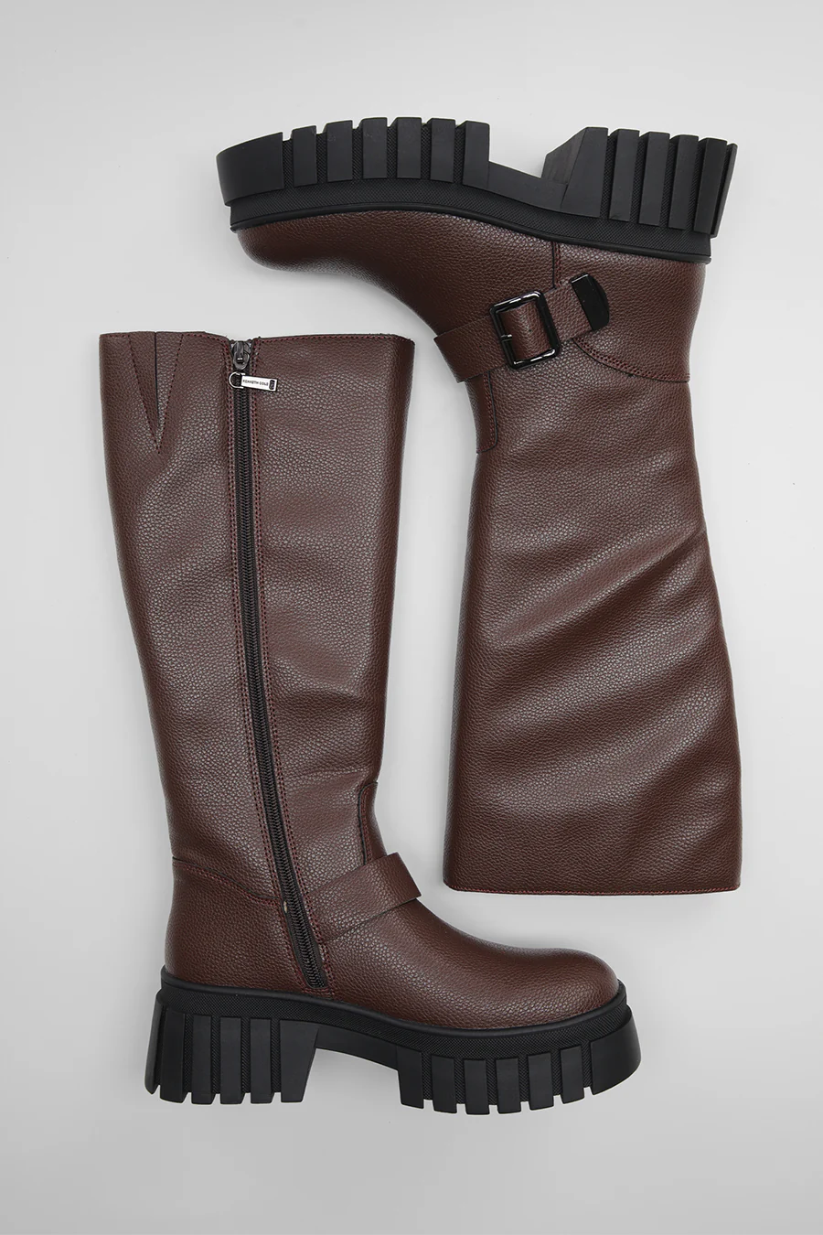 Faux Leather Knee Boots - Image 4