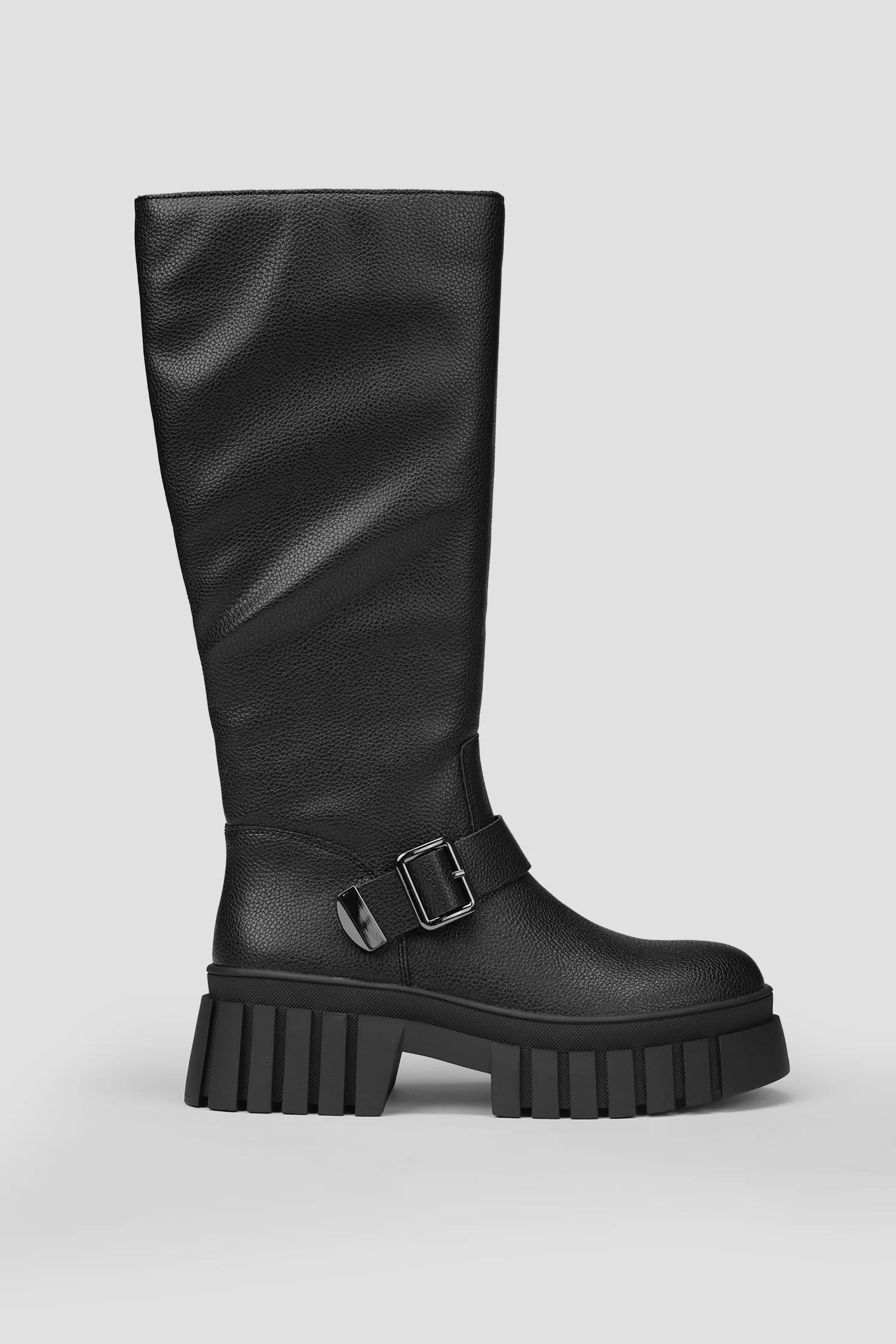 Faux Leather Knee Boots - Image 7