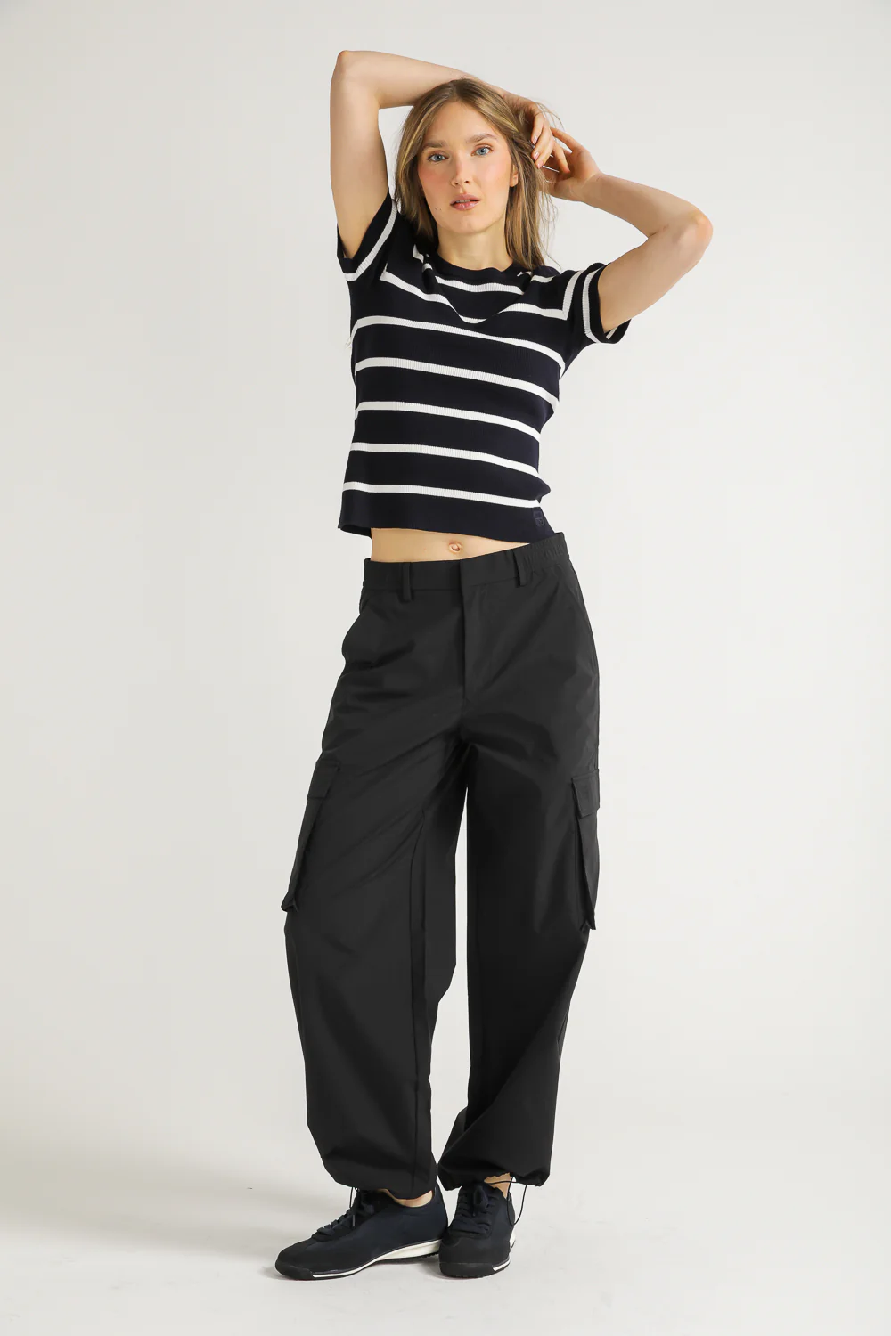 Striped Rib Knit Tee - Image 14