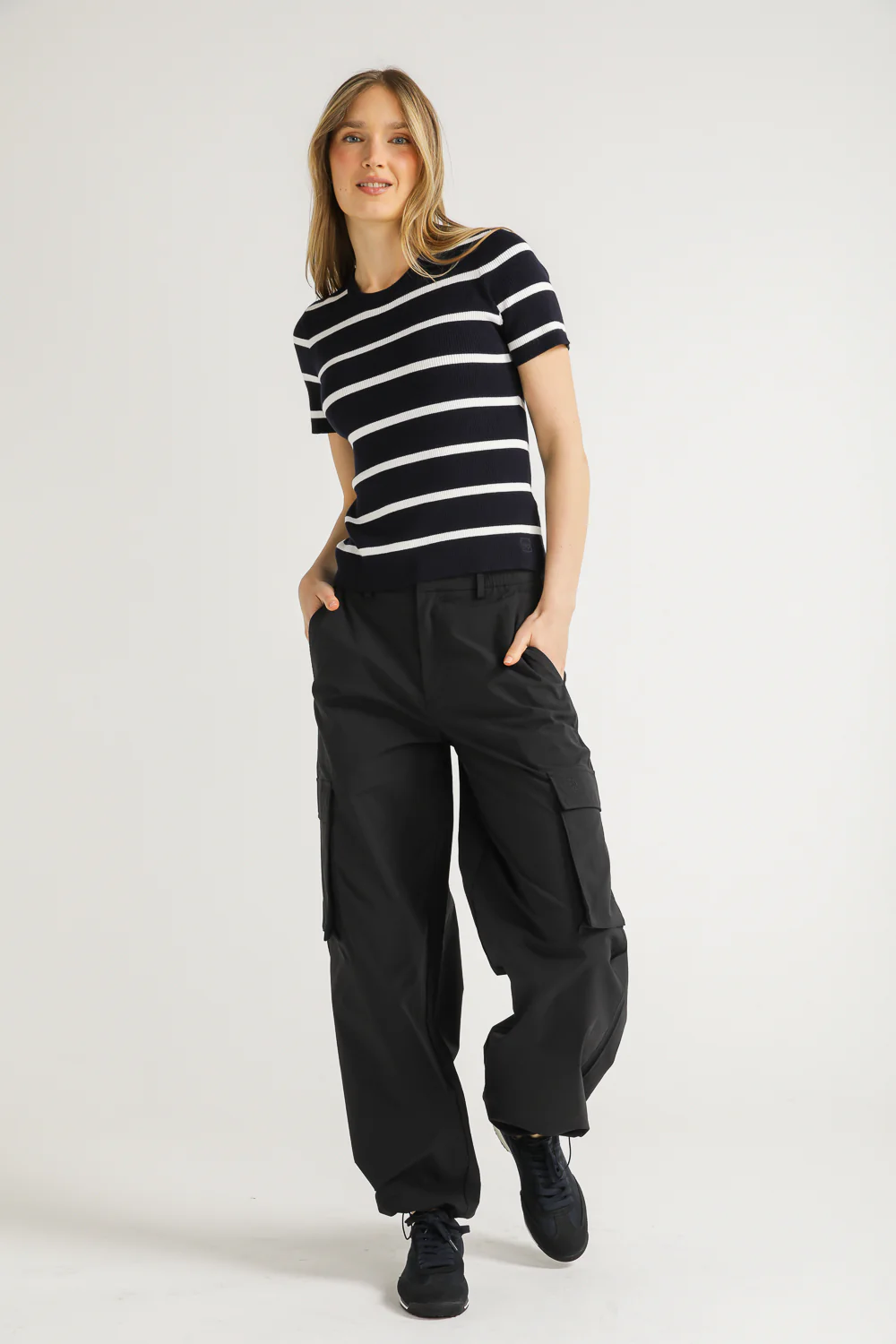 Striped Rib Knit Tee - Image 18