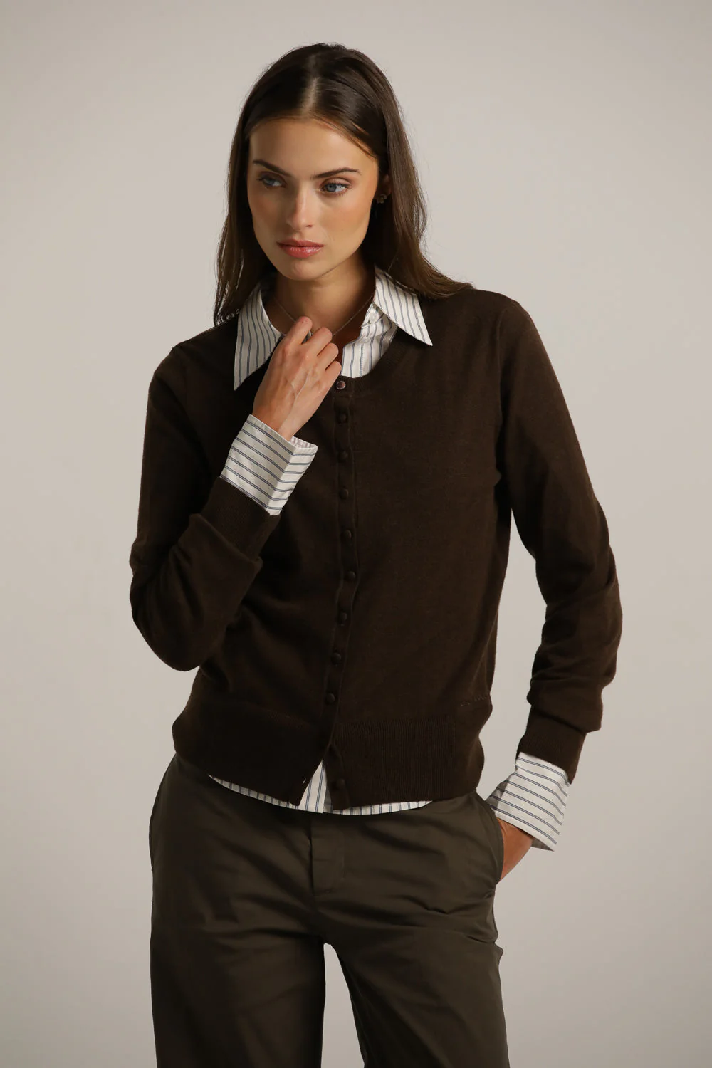 Buttoned Knit Cardigan - Image 8