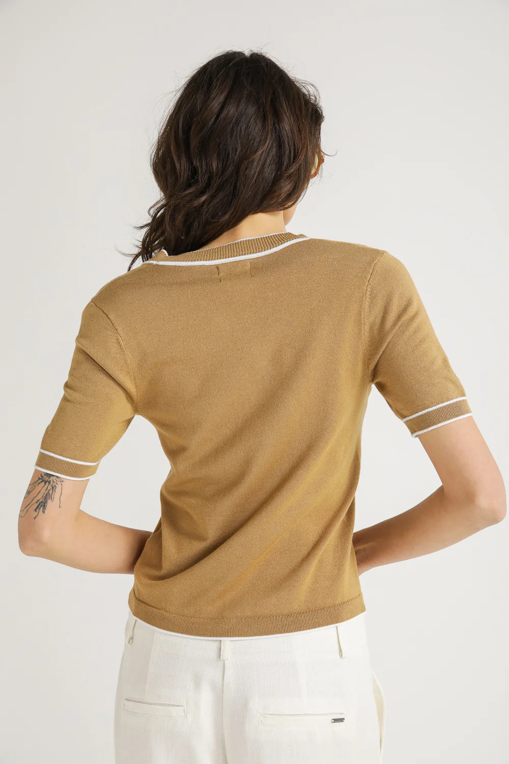 Knit Cardigan With Short Sleeve - Image 6