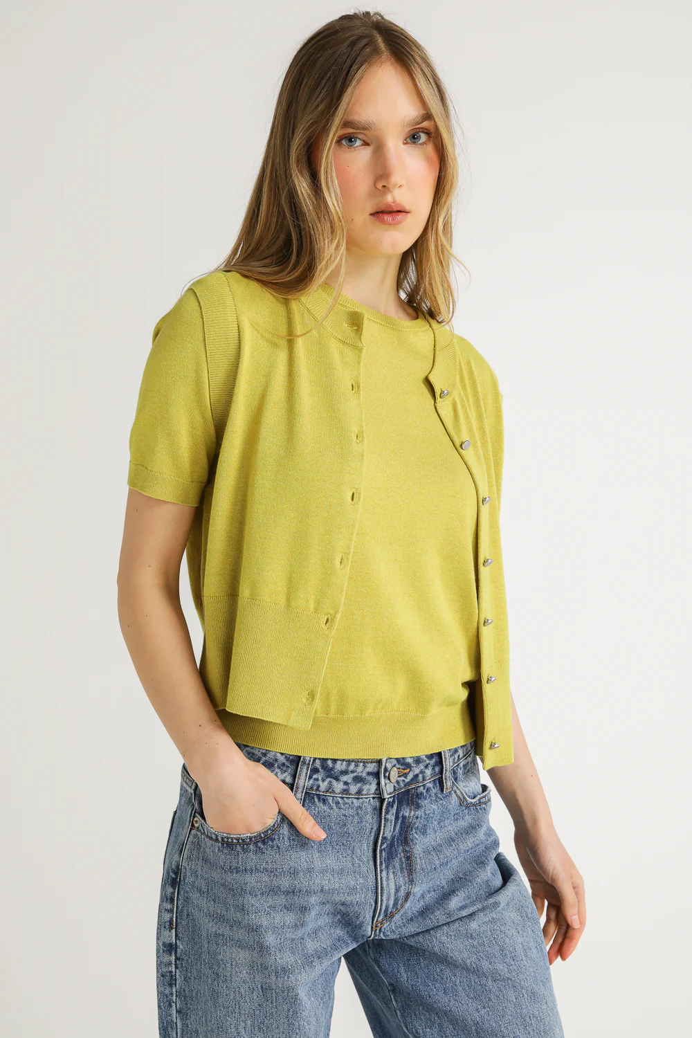Knit Sleeveless Cardigan - Image 10